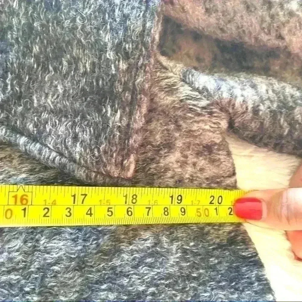 Nanette Lepore Sustainable Gray Ombre Wool Mohair Swing Jacket Coat Size S - Picture 15 of 16